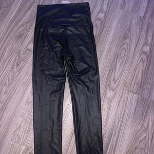 black leather pants